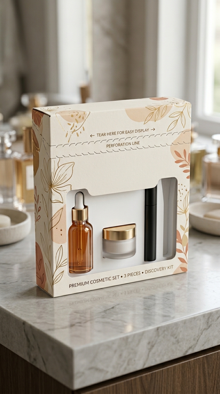 Tear-Open Display Perforation Box